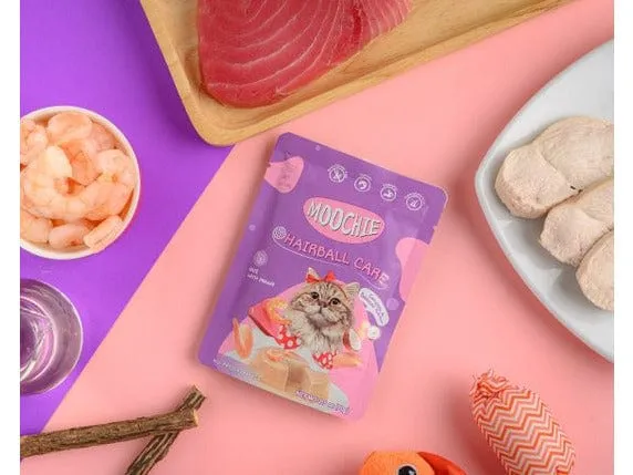 Moochie Pate With Prawn (Hairball Care)  70G  Pouch Pets Qatar