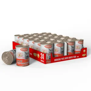 MOOCHIE PATE WITH WHITE FISH 24X400g Pets Qatar