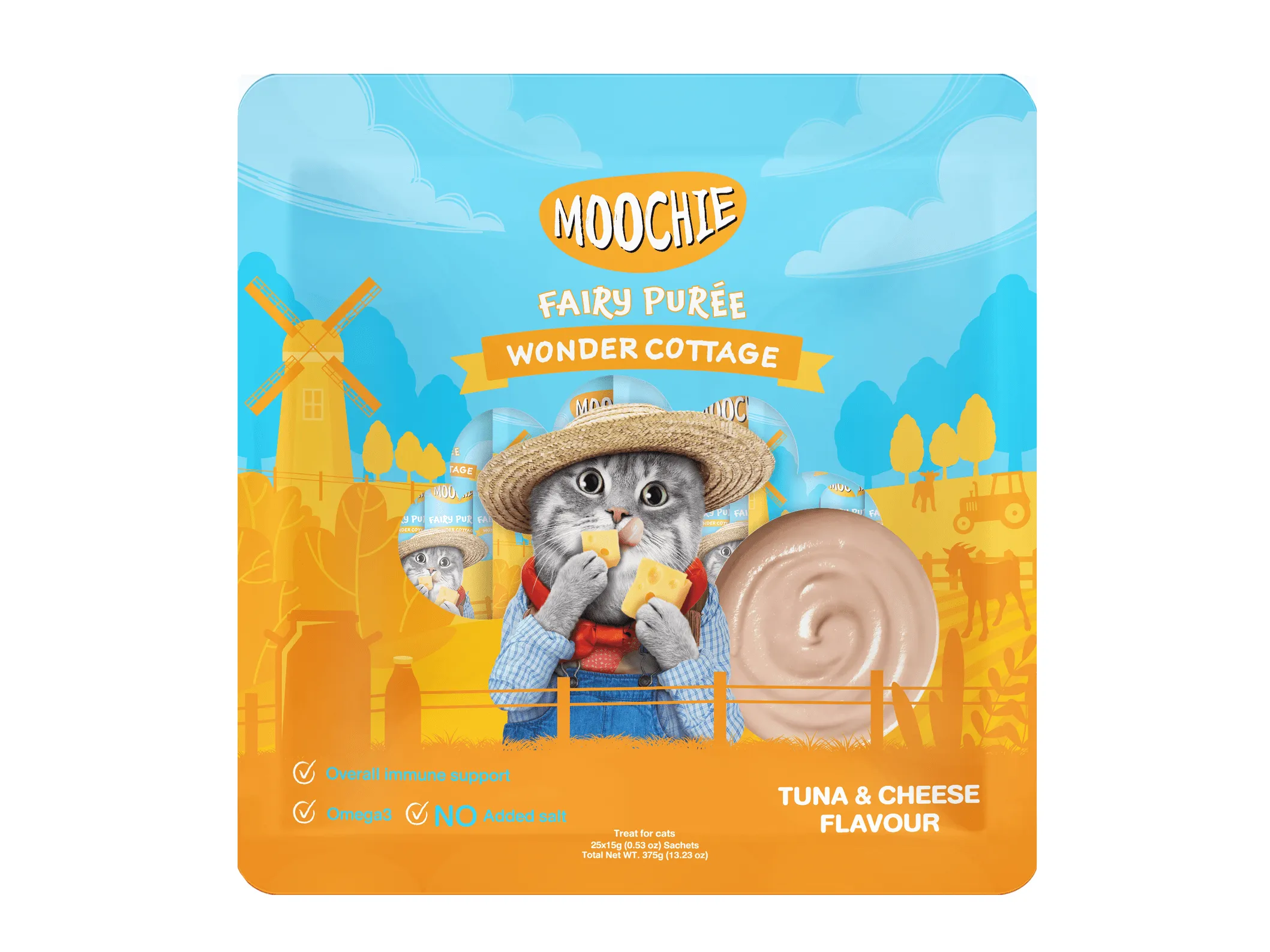 MOOCHIE TUNA & CHEESE FLAVOR 25X15g POUCH Pets Qatar