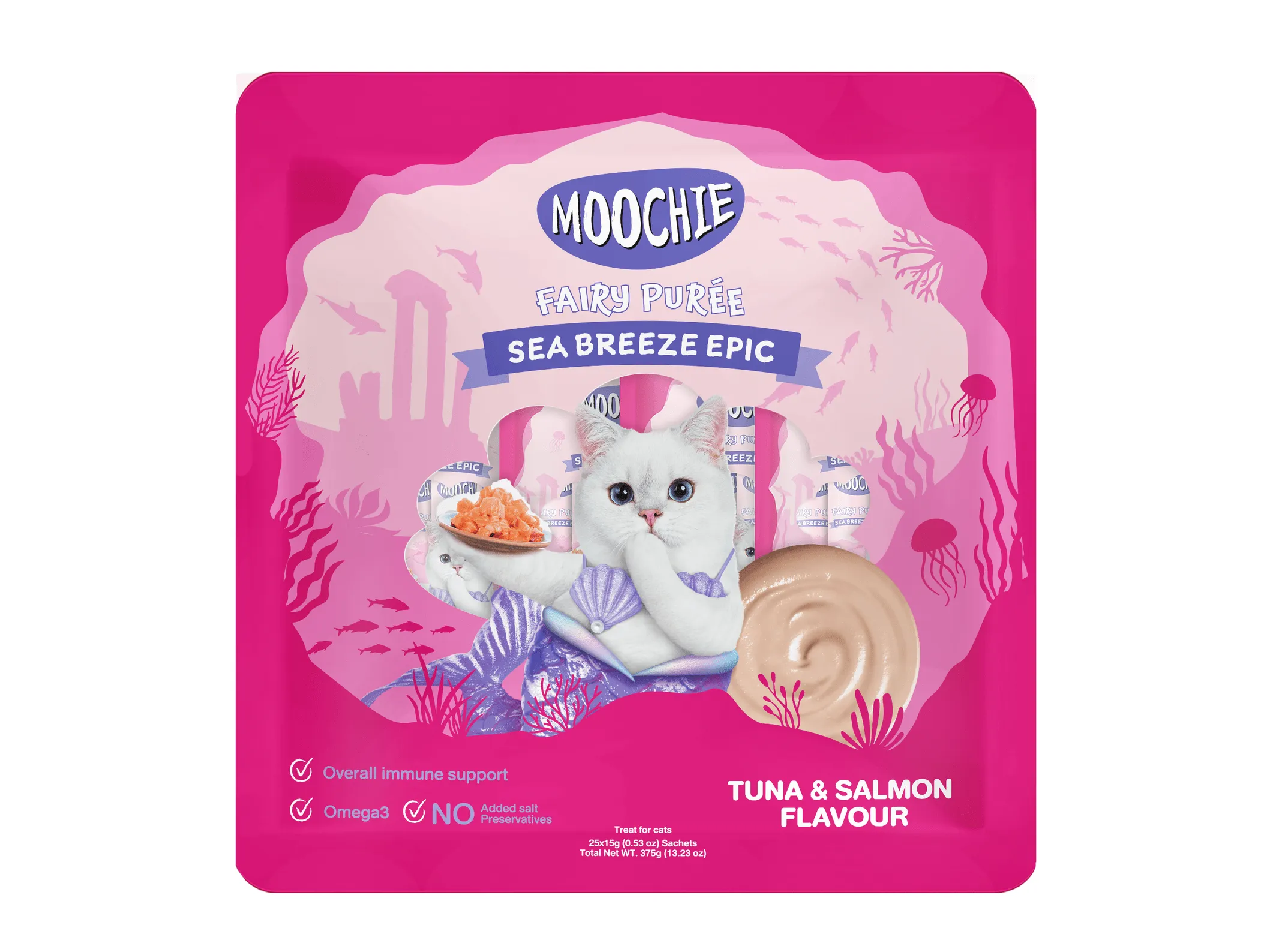 MOOCHIE TUNA & SALMON FLAVOR 25X15g POUCH Pets Qatar