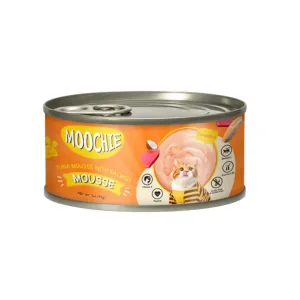 Moochie Tuna Mousse With Salmon Mousse 85G. Can Pets Qatar