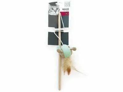 MOUSE CAT WANDS - 35 CM YELLOW, GREEN, BLUE, PINK Pets Qatar