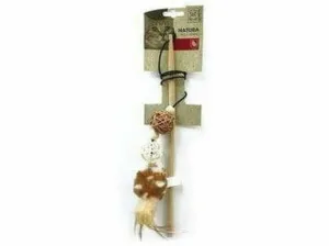 NATURA 3-BALLS WAND - 35 CM MIXED COLORS Pets Qatar