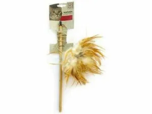 NATURA FEATHER WAND - 35.5 CM MIXED COLORS Pets Qatar