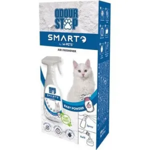 Odour Stop Air Freshener Spray - Smarto Cat Litter Box Refill - Baby Powder 500 Ml Pets Qatar