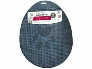 Oval Paw Cat Litter Mat Blue Pets Qatar