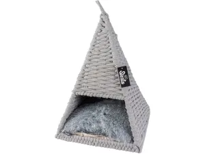 OYSTER TIPI IN COTTON ROPE 37x37x55cm grey Pets Qatar