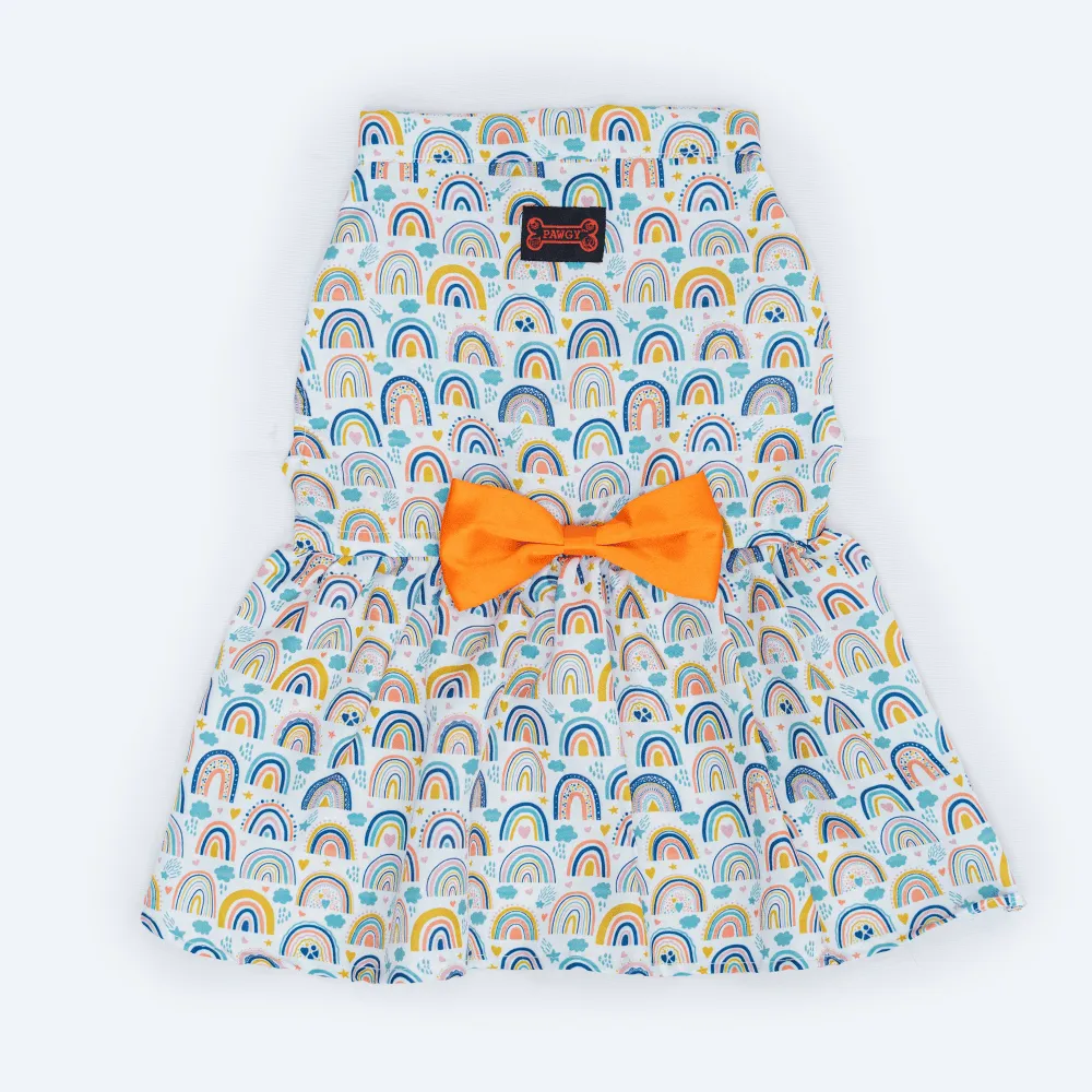 Pawgypets Rainbow Casual Dress for Dogs and Cats