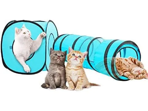 PAWISE  2 in 1 Pop-Up Play Tunnel & Cube Pets Qatar