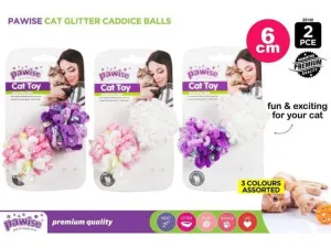 PAWISE 2pk glitter caddice balls Pets Qatar