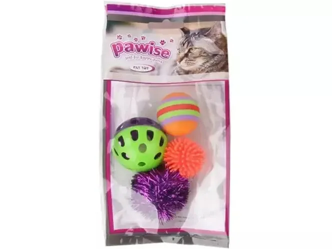 PAWISE 4pk cat ball toy Pets Qatar