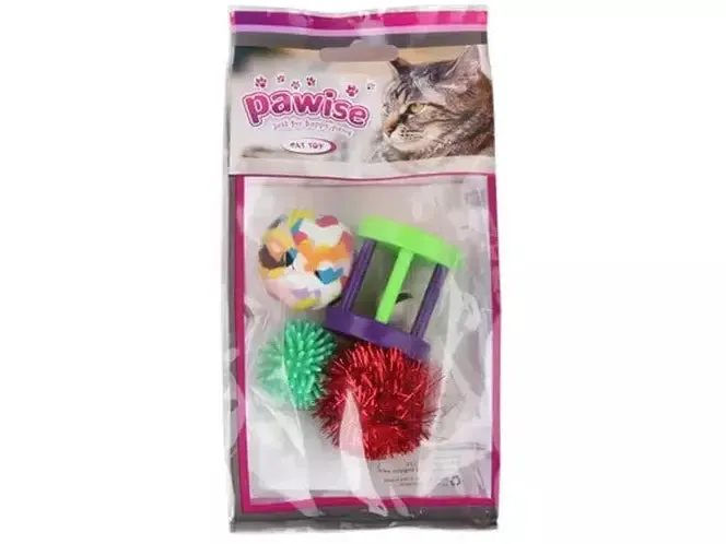PAWISE 4pk cat ball toy Pets Qatar