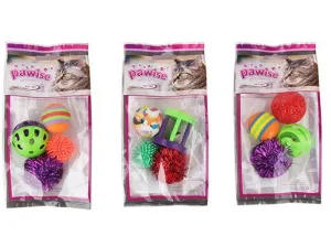 PAWISE 4pk cat ball toy Pets Qatar