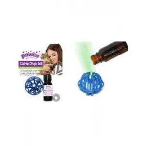 PAWISE  Catnip Drops Ball w/10ml cat nip Pets Qatar