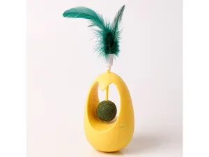 Pear shaped pendulum cat mint ball feather Roly-poly toy Pets Qatar