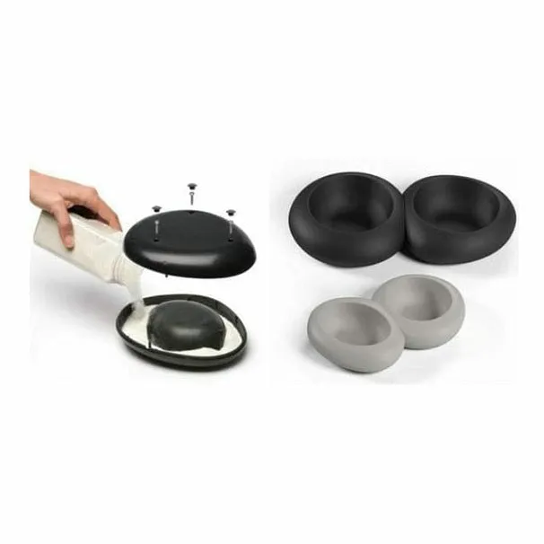 Pebbles Bowl S03 DARK GRAY (BLACK) Pets Qatar