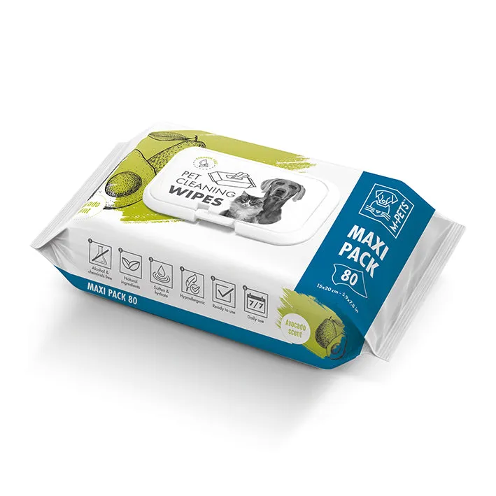 Pet Cleaning Wipes Avocado 20 X 15 CM - 80 Pcs Pets Qatar