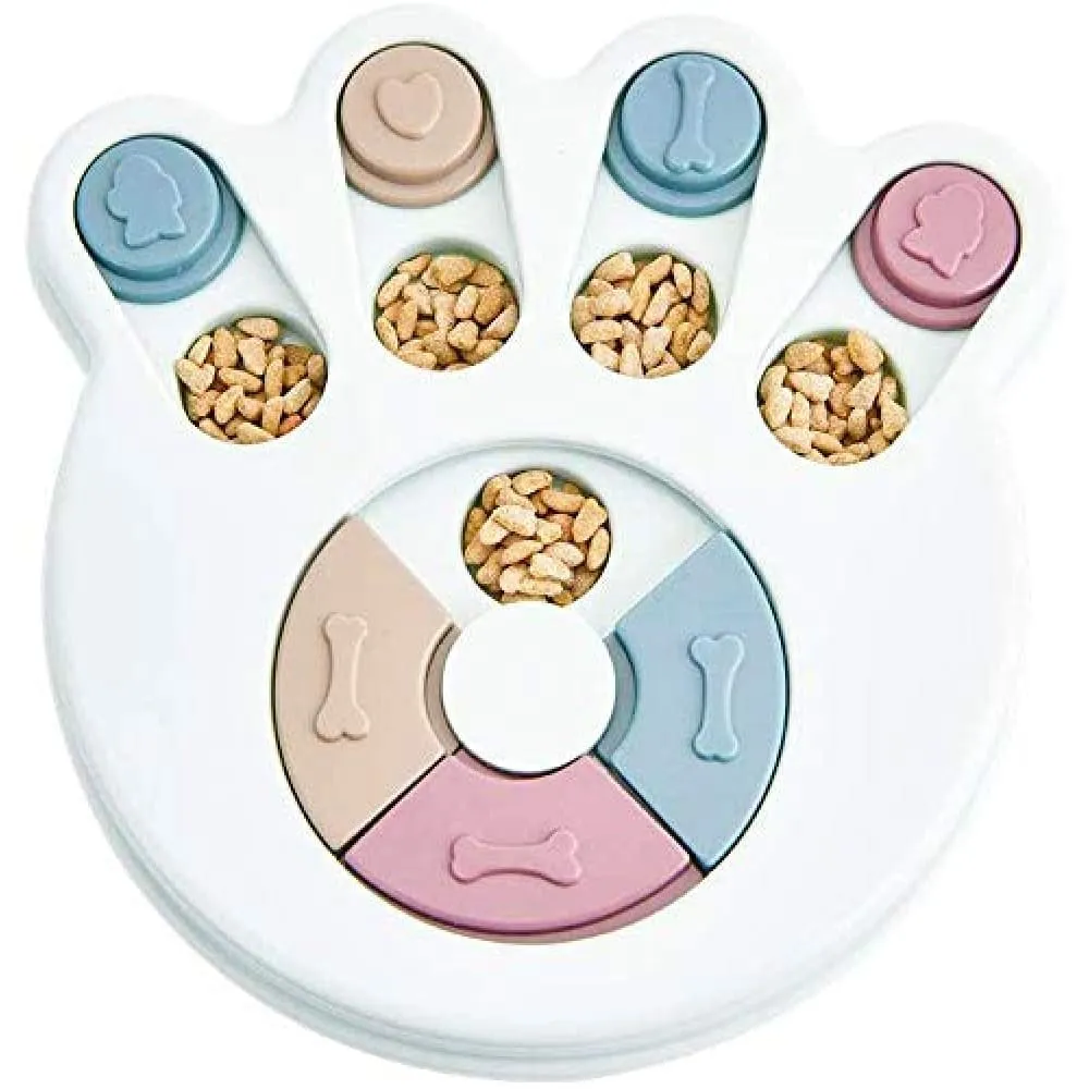 Pet Vogue Slow Feeder Paw Shaped Toy for Dogs and Cats (White) (Buy 1 Get 1)