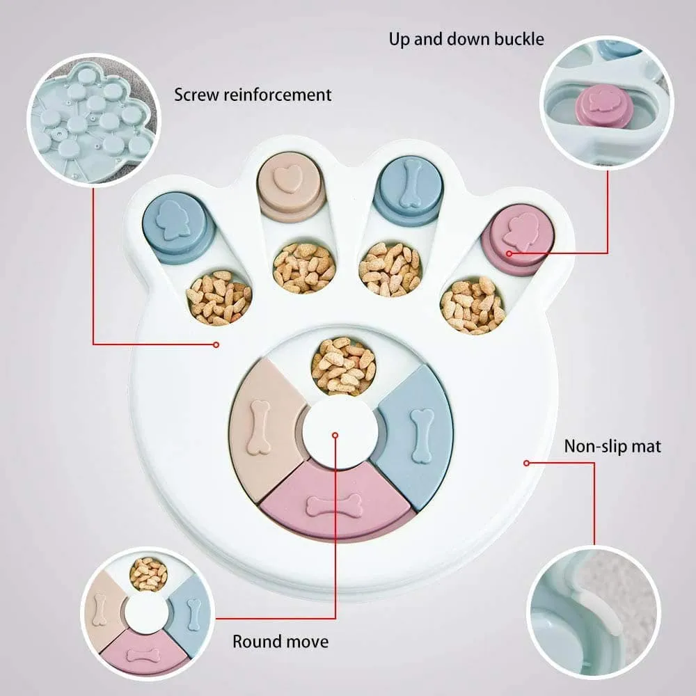 Pet Vogue Slow Feeder Paw Shaped Toy for Dogs and Cats (White) (Buy 1 Get 1)
