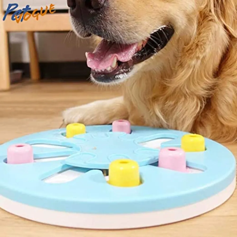 Pet Vogue Slow Feeder Puzzle Toy with Dispenser for Dogs and Cats (Blue)