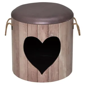 Petbox Heart M - 35x34cm brown Pets Qatar