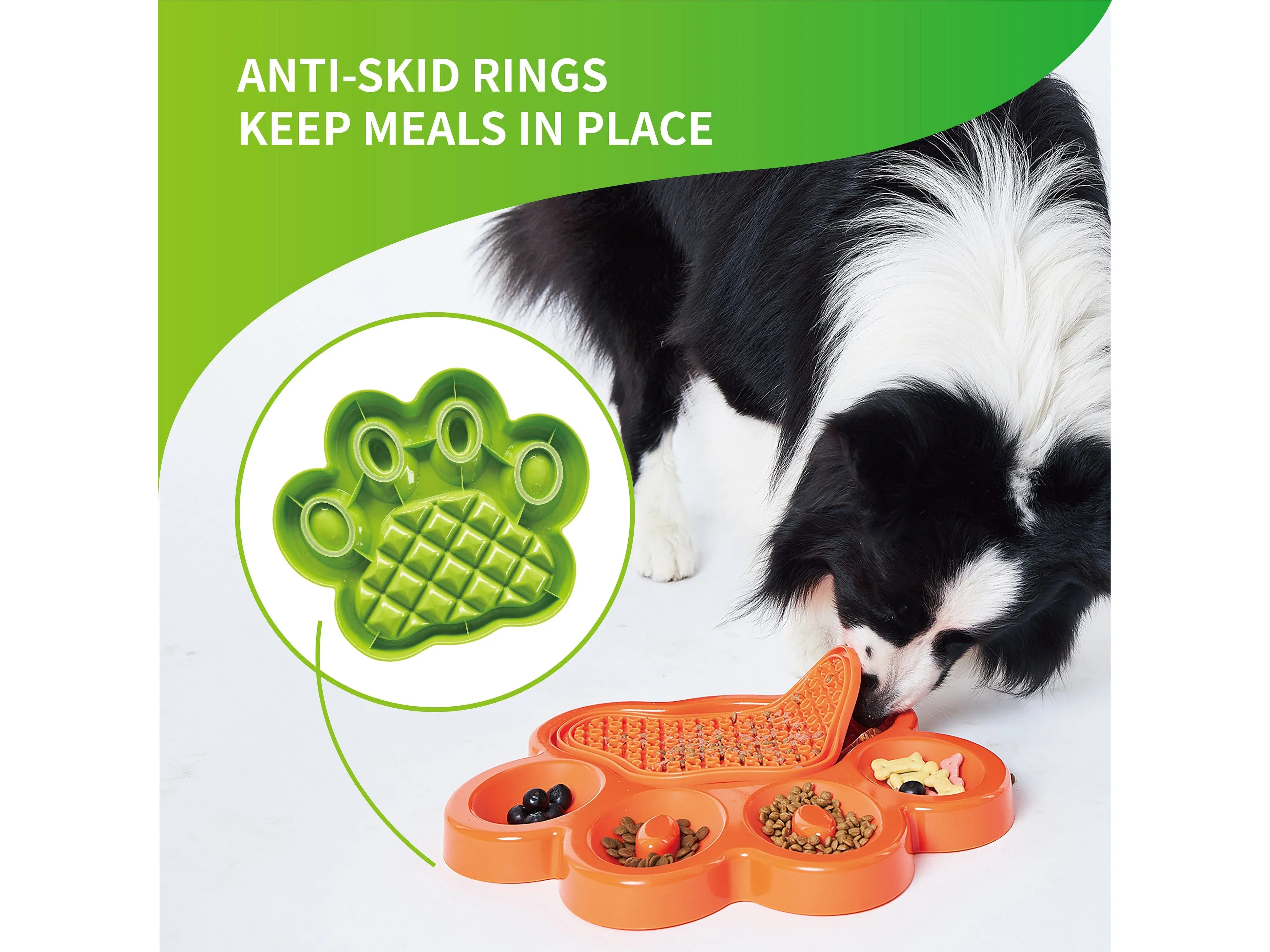 PetDreamHouse PAW 2-in-1 Slow Feeder & Lick Pad Green Pets Qatar