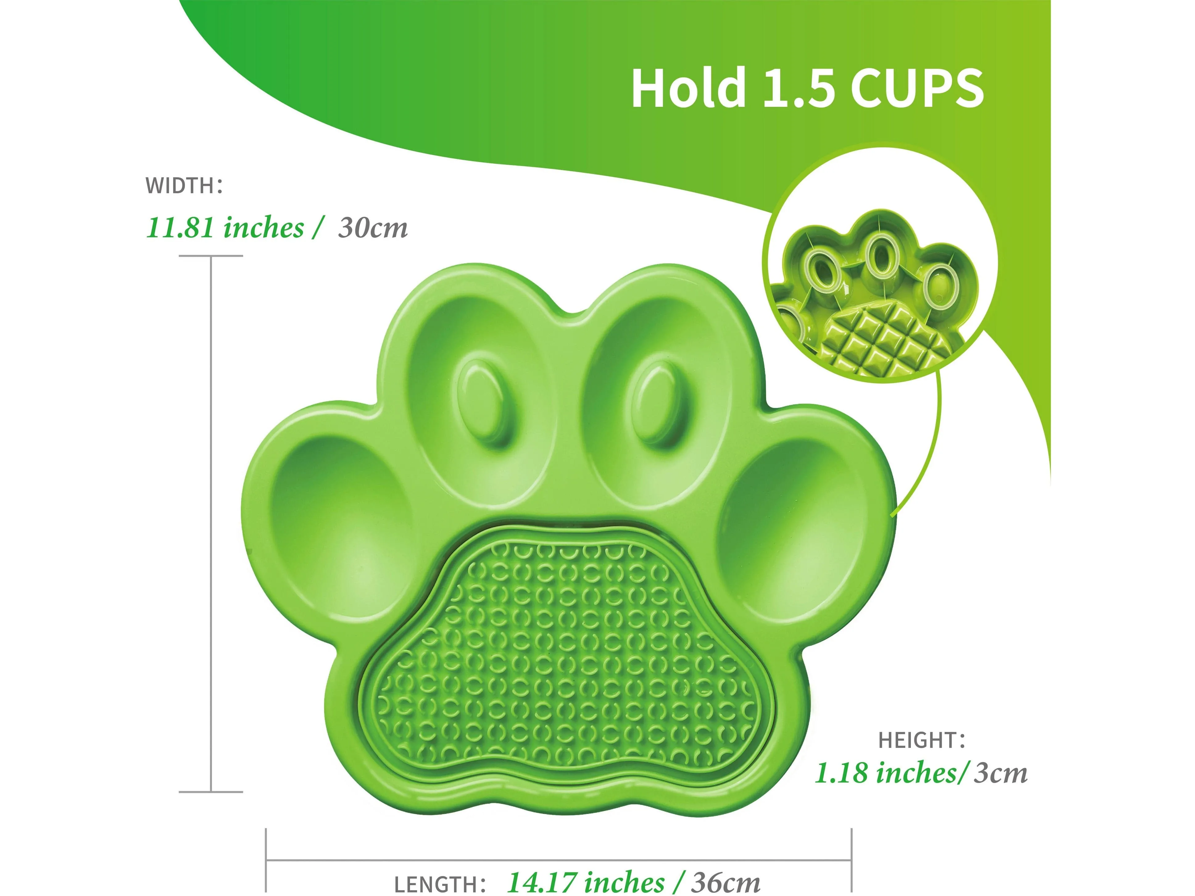PetDreamHouse PAW 2-in-1 Slow Feeder & Lick Pad Green Pets Qatar