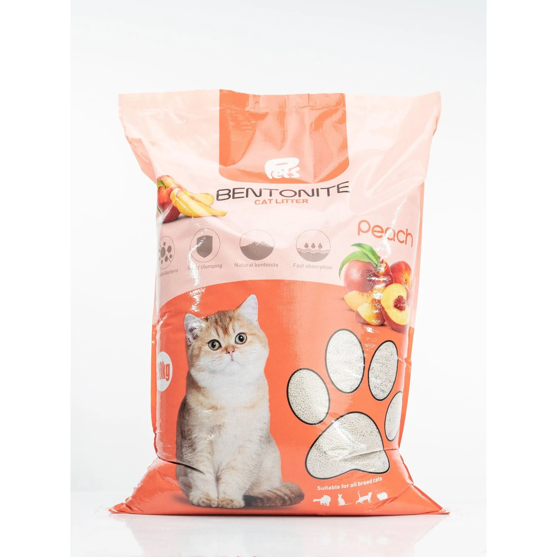 Pets Bentonite Cat Litter with Peach Scent  20kg Pets Qatar