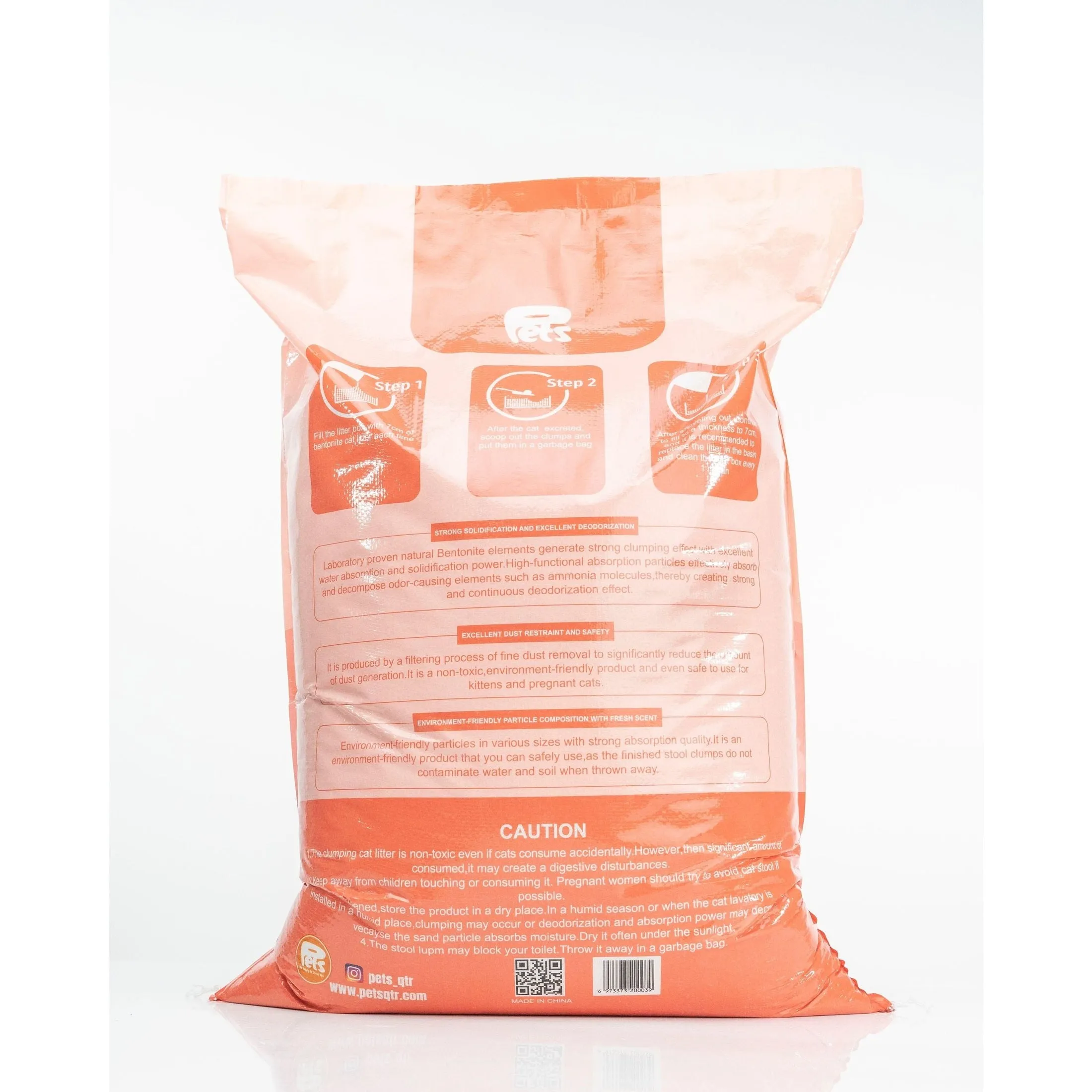 Pets Bentonite Cat Litter with Peach Scent  20kg Pets Qatar