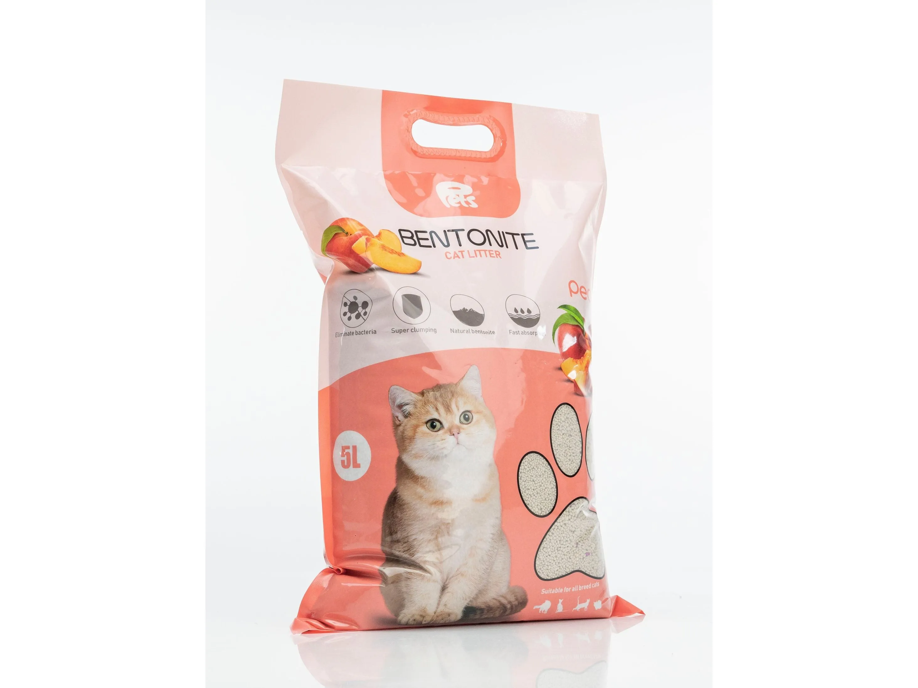 Pets Bentonite Cat Litter with Peach Scent  5L/4kg Pets Qatar