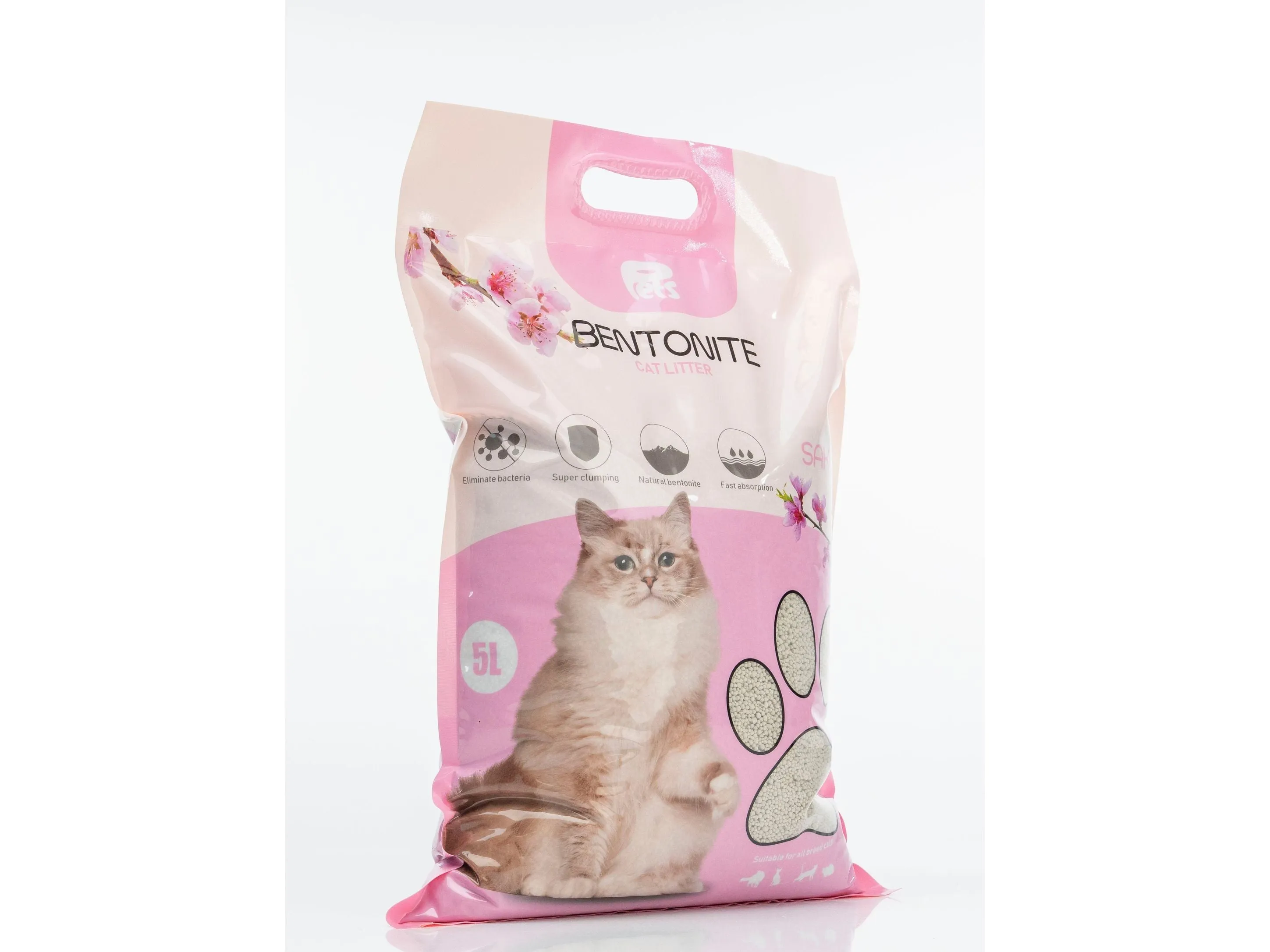 Pets Bentonite Cat Litter with Sakura  Scent 5L/4kg Pets Qatar