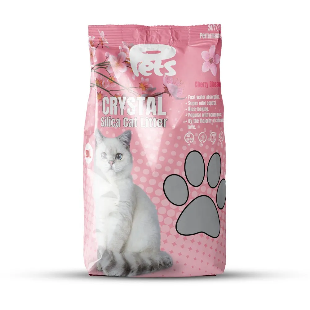 Pets Crystal Silica 20L Cat Litter 1-8mm 8.4kg with Sakura Scent Pets Qatar