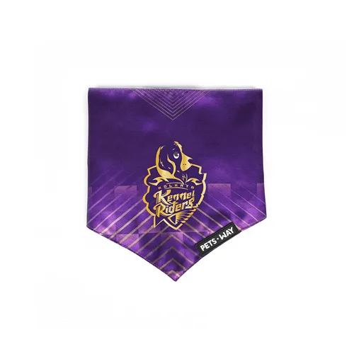 Pets Way Kolkata Kennel Riders IPL Bandana for Dogs and Cats (Purple)