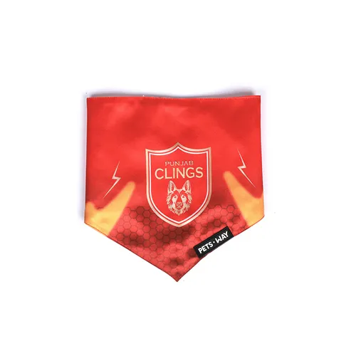 Pets Way Punjab Clings IPL Bandana for Dogs and Cats (Red)