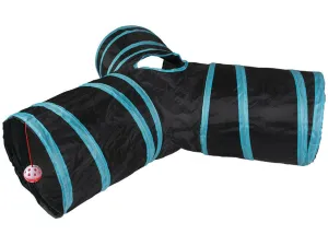 Play tunnel labyrinth 80x25cm blue/black Pets Qatar