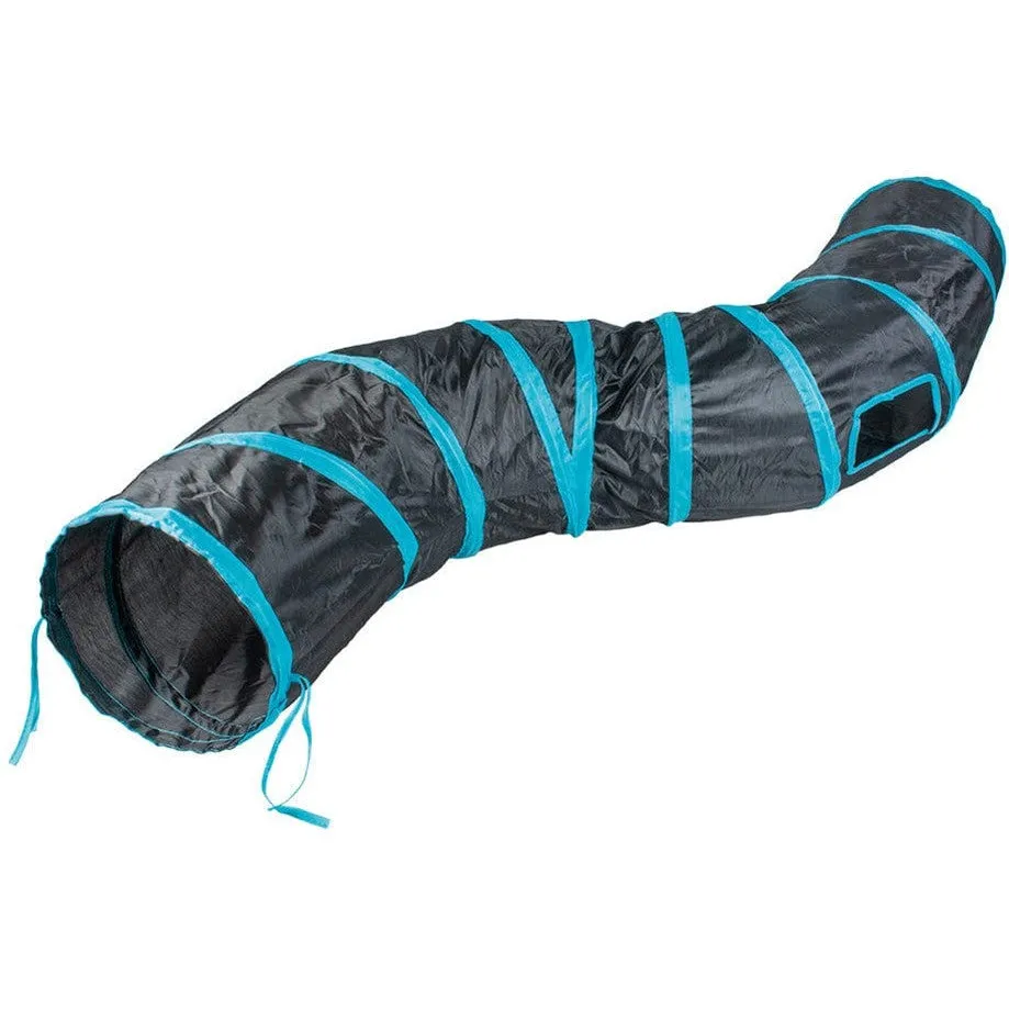 Play tunnel snake 122x25cm blue/black Pets Qatar