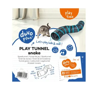 Play tunnel snake 122x25cm blue/black Pets Qatar