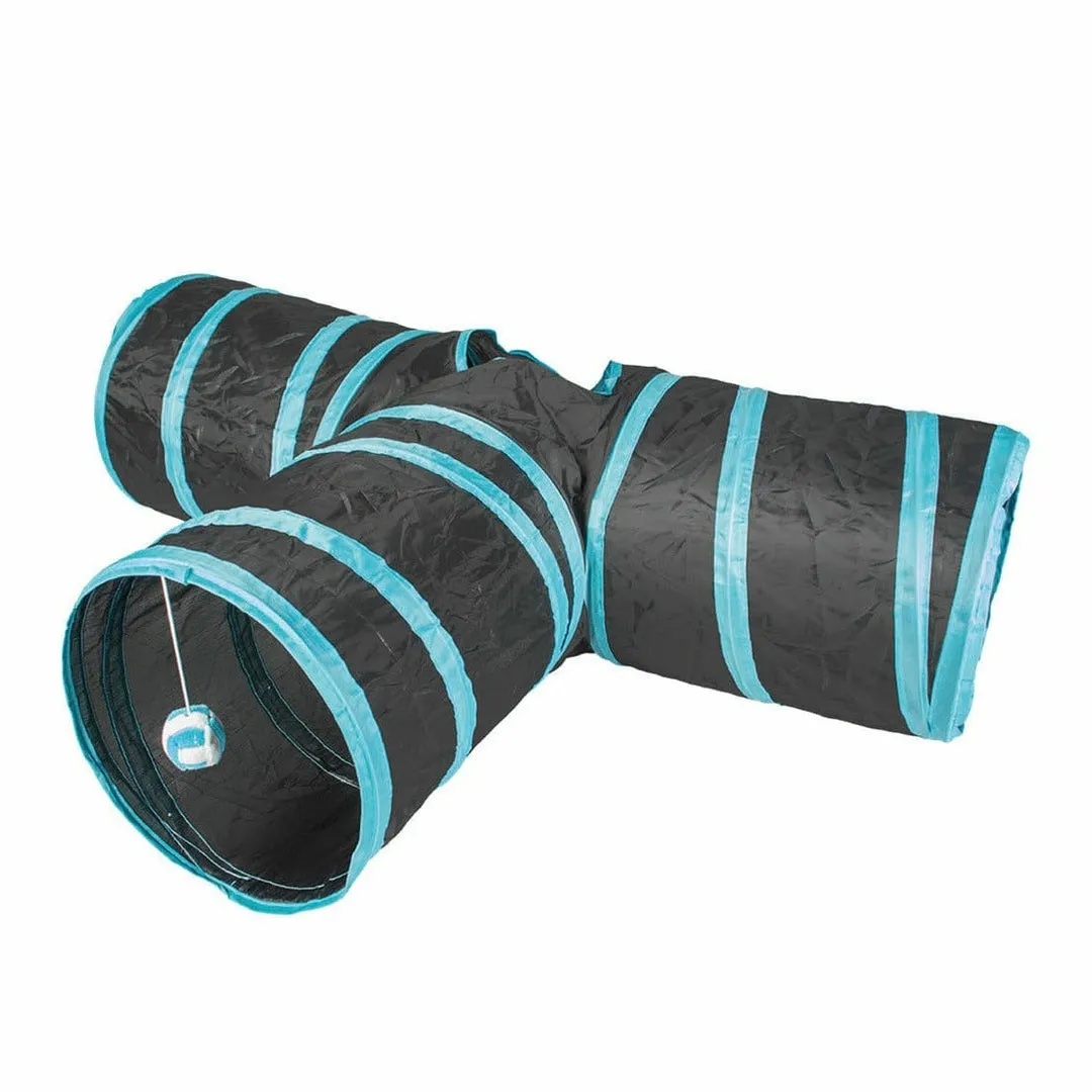 Play tunnel T-bone 80x25cm blue/black Pets Qatar
