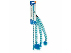 Playing rod Catchy fluffy tail 44x8x3,5cm blue/white Pets Qatar
