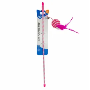 Playing rod Catchy glitter ball 45,5x5x5cm pink Pets Qatar