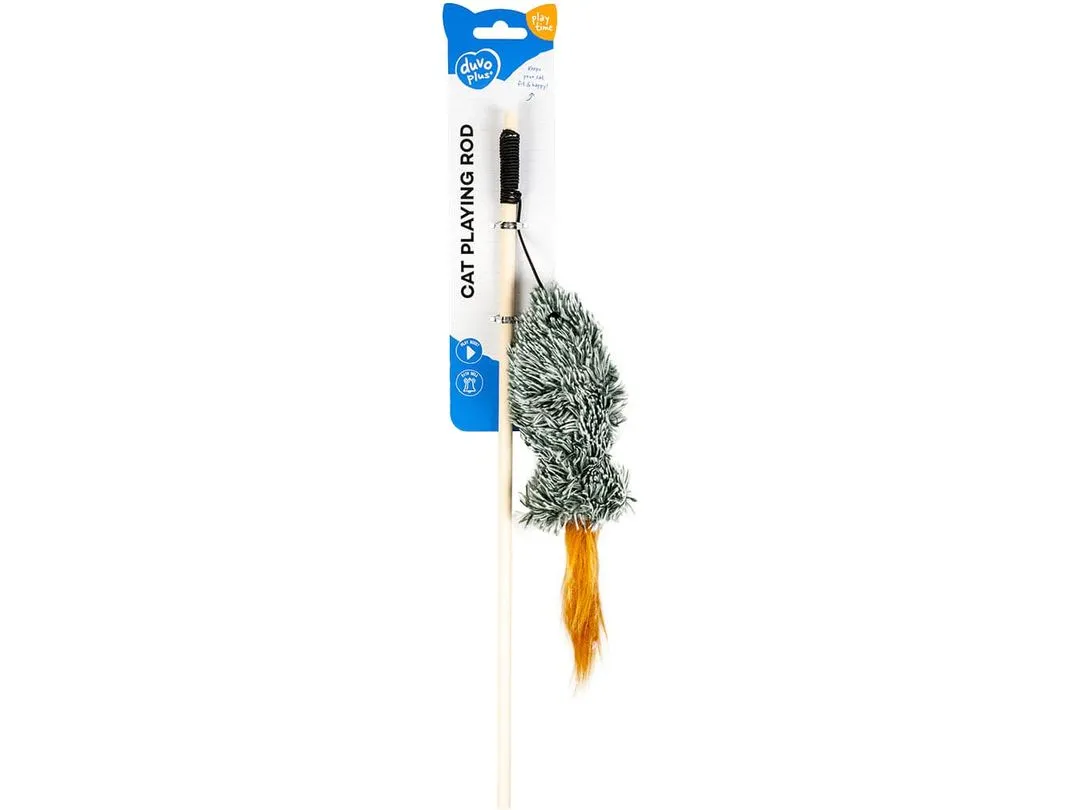 Playing Rod Puffer Fish With Catnip 20x5cm Pets Qatar