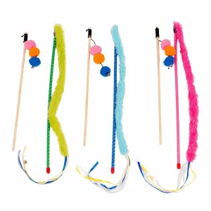 Playing Rod Set Plush Tail & Balls Mix Pets Qatar