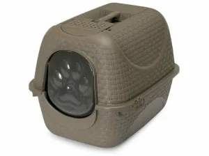 Polypropylene Cat Litter Box - Dove Grey Pets Qatar