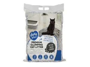 Premium clumping cat litter black carbon 12kg Pets Qatar