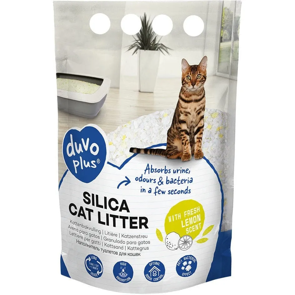 Premium Silica cat litter lemon 1-8mm - 5L - 2kg yellow/white Pets Qatar