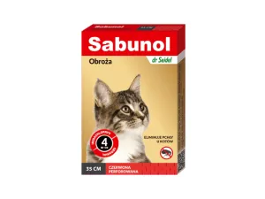Sabunol Collar For Cat, Red Color, 35 Cm Pets Qatar