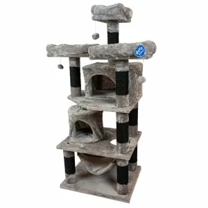 Scratching post Cleo 60x50x143cm anthracite Pets Qatar