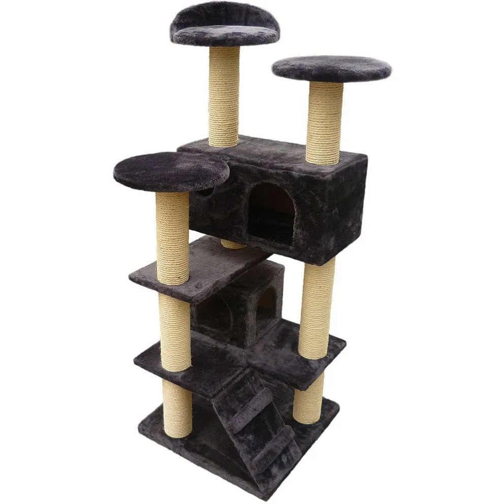 Scratching Post New York 50x50x130cm dark grey Pets Qatar