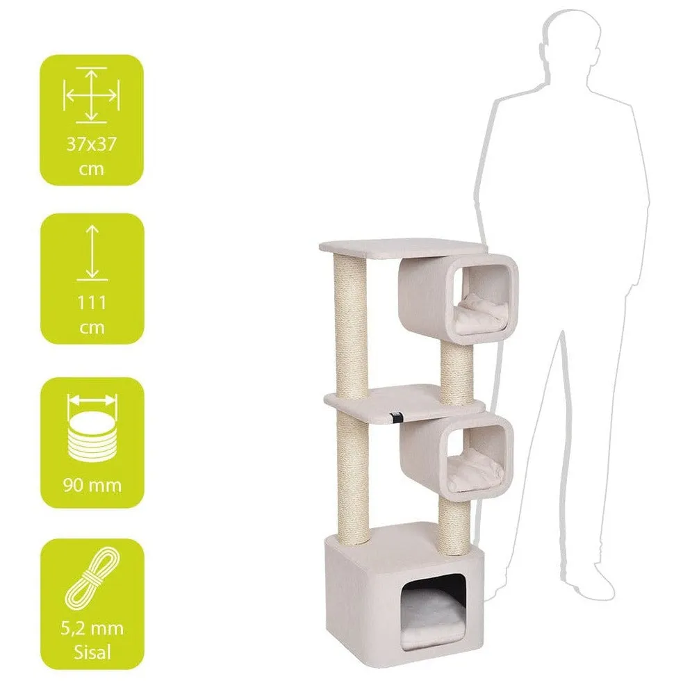 Scratching Tree Akita 37X37X111Cm White Pets Qatar