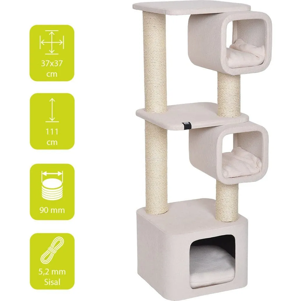 Scratching Tree Akita 37X37X111Cm White Pets Qatar